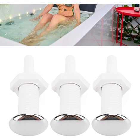 3 Pièces 30mm Buse Droite pour Baignoire Spa Accessoires de Bain Bulles Jet de Massage Baignoire Accessoires-AUTRES (1/5)