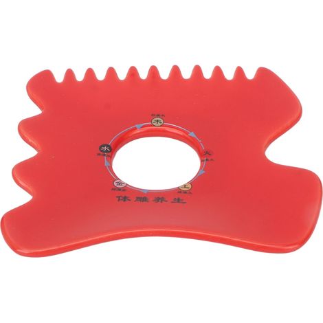 Lame de Gua Sha en céramique pour jambes et dos - améliore la circulation, bords variés, planche de massage corporel (1/5)