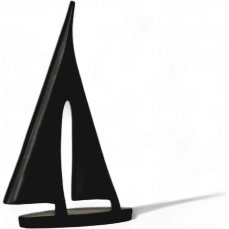 Figura decorativa de barco negra pequeña de 21 cm - Velero, barco, yate (1/5)