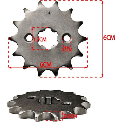 Motorcycle modification parts, motorcycle CD70 gears, finely crafted, wear-resistant and durable iron material. (1/4)