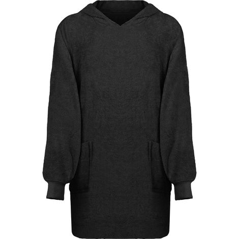 vidaXL Sweat à capuche couverture KINN Noir L Coton (1/5)