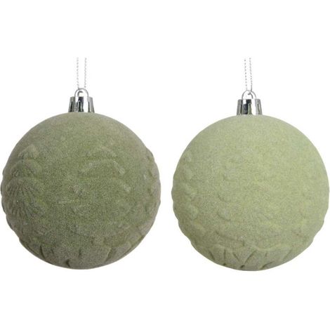 Decoris Pallina di Natale Infrangibile - Vellutata - 8cm