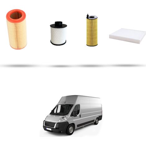 Kit tagliando 4 filtri compatibile con Citroen Jumper III 2.2 Hdi Fap 96kw dal 2011 (1/5)