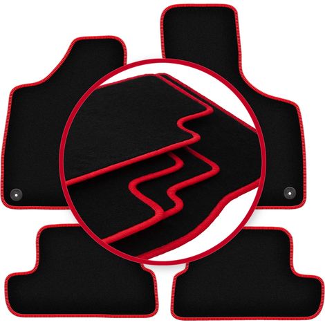Tapis de sol CARLUX-RED pour Audi TT II 8J cabriolet, roadster, coupé (2006-2014)