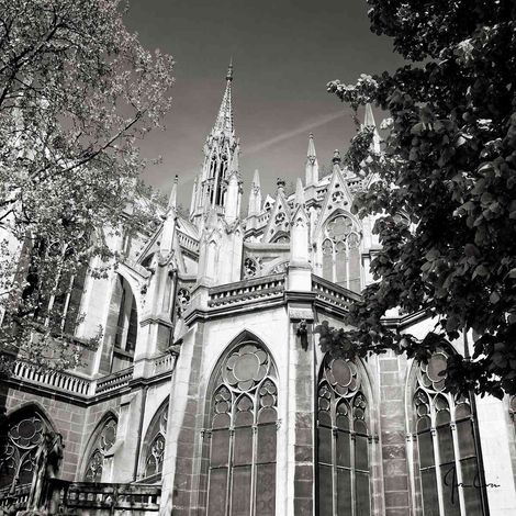 Tableau sur verre synthétique basilique Saint-Epvre de Nancy 90x90 cm - Impression sur Verre synthétique - Image HD imprimée sur Verre synthétique - Tableau mural décoratif - Fabriqué en France (1/5)
