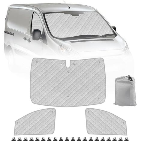 Sonnenschutz Auto Frontscheibe 3-teilig für Citroen Jumpy 2006-2016 (1/5)