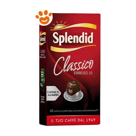 Splendid Caffè Capsule Nespresso in Alluminio - Espresso Classico - Confezione 10 Capsule -