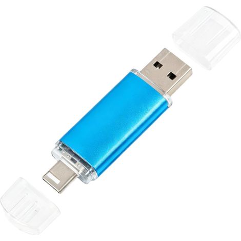 USB Flash Drive, 2-in-1 USB-C, 512MB Portable USB Flash Drive, Dual Use for Mobile Phones and Computers, for Storing Photos, Files and Music (1/5)