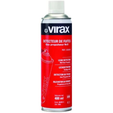 Détecteur de fuite 2626. pour gaz ou air comprimé. aérosol 400 ml net - VIRAX