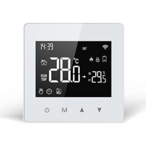Batteriebetriebener Smart-Thermostat, 2-Draht-Gasthermostat, Smart-WLAN, tägliche Programmierung, Betrieb mit 3 AAA-Batterien oder USB, kompatibel mit Tuya, Alexa und Google Assistant (1/5)