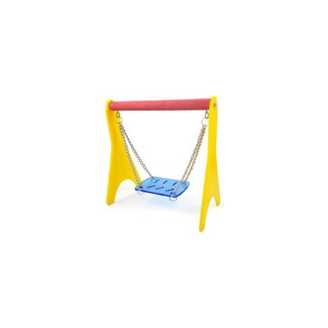 Acrylschaukel für Küken mit Aufhängekette, Käfigstange, Vogeltrainingsständer (Papageien, Hühner, Aras). (1/5)