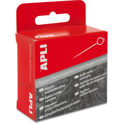 Agujas portaetiquetas apli caja 100 u