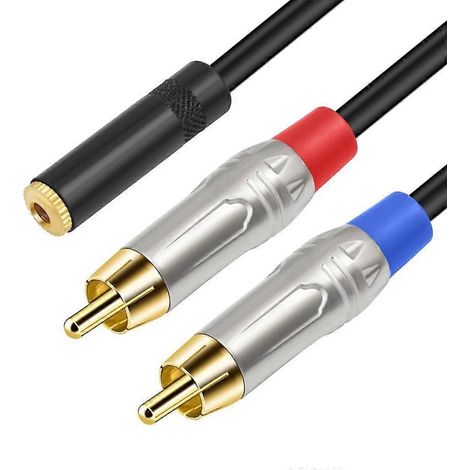 Câble audio 3,5 mm vers 2 RCA câble adaptateur 3,5 mm pour amplificateurs home cinéma (1/5)