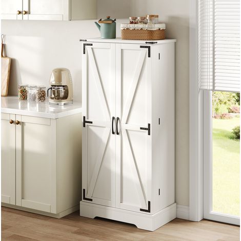Möbel Schrank Aufbewahrung 60x35x1285 cm Weiß OKMYHOME (1/5)