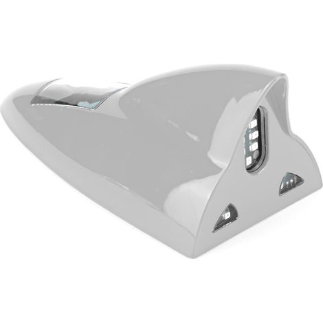 12-LED-Auto-Blinklicht mit Solarenergie, Haifischflossen-Warnleuchte, Autozubehör, Silber (1/5)