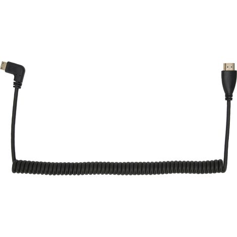 Câble HDMI A vers HDMI C à ressort avec coude droit (1/5)