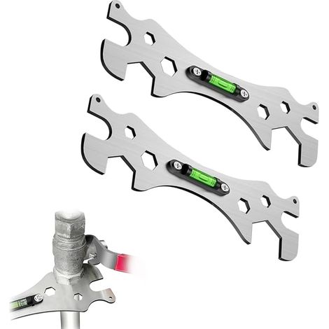 Llave para ducha, juego de 2 llaves multifuncionales, llaves de nivelación de ángulo curvo, llaves portátiles para ducha para reparación de baño, llave especial de ángulo curvo autonivelante