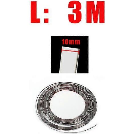 Bande décorative autocollante chromée pour portières latérales, pare-chocs et grilles de protection - Accessoires auto (1/5)