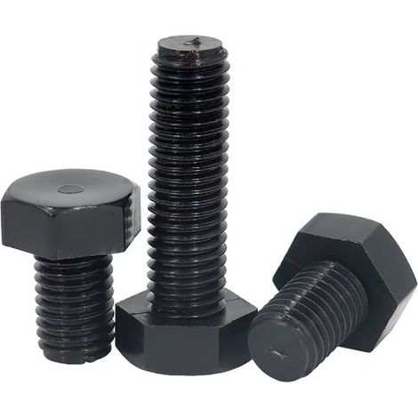 Vis Plastique, Boulon Hexagonale en Nylon Noir Boulons Mécaniques M5x12mm (50 pcs) (1/5)