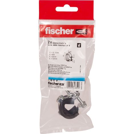 fischer collier articulé pour tuyaux FGRS Plus 1/4" B (2) 10 pièces (1/3)