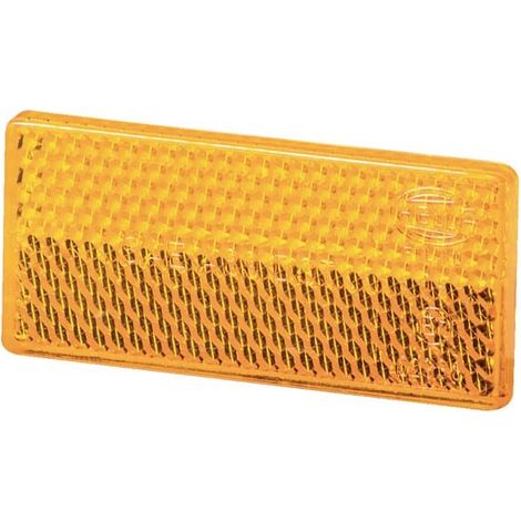 Catadioptre rectangle orange 70x31,5mm autocollant HELLA 8RA004412001 (1/2)