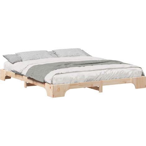 Maison Exclusive - Estructura de cama Marrón 180 x 210 cm Madera