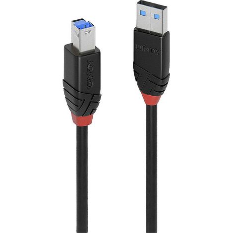 LINDY Câble USB USB 3.2 Gen1 USB-A mâle, USB-B mâle 10.00 m noir 43227 (1/4)