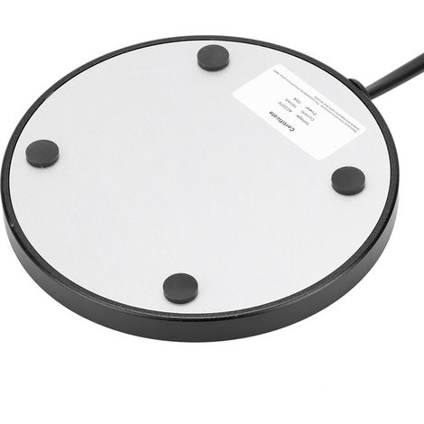 Calientatazas con control táctil, placa eléctrica impermeable de aluminio-magnesio para café, té y leche, temperatura constante de 55 °C, 120 mm, color negro, apagado automático después de 8 horas. (1/5)