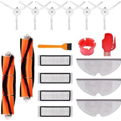 Lot de 18 accessoires pour roborock S6 MaxV, S6 Pure, S5 Max, S50, S55, E4 - Pièces de rechange pour robot aspirateur KEEPOW (S5 Max & S6 MaxV) (1/5)