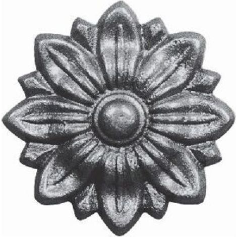 Rosace Décorative en Fonte Motif Floral Diamètre 100 mm Fixation Vis M5 Finition Classique Portes Meubles - (1/5)