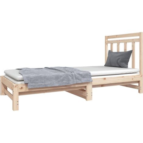 vidaXL Lit coulissant sans matelas 2x(90x190) cm (1/5)