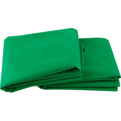 Lot de 2 housses de protection vertes pour plantes, à large ouverture et réutilisables, avec cordon de serrage, pour le jardin. (1/2)