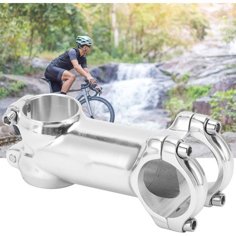 Tige de direction vélo route argentée Meijun 31.8x80mm pour fourche 28.6mm, compatible VTT et gravel (1/5)