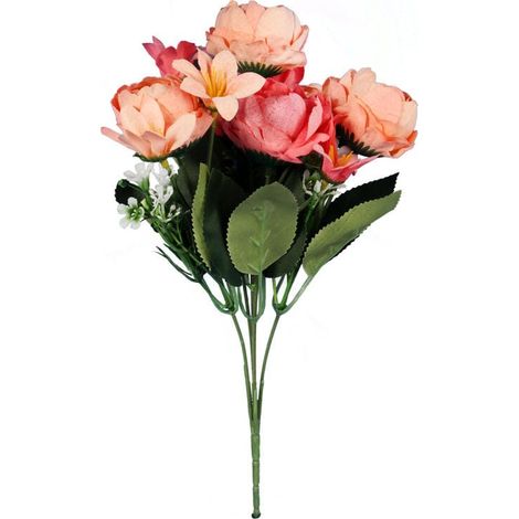 Bouquet di 5 peonie artificiali rosa - Decorazione per ogni occasione (1/3)