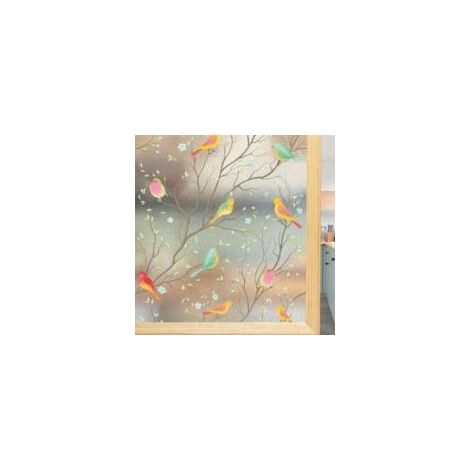 Film de protection statique transparent 60 cm x 200 cm – Protection UV 96% – Intimité 95% – Facile à appliquer sur verre-Crezuo (1/5)