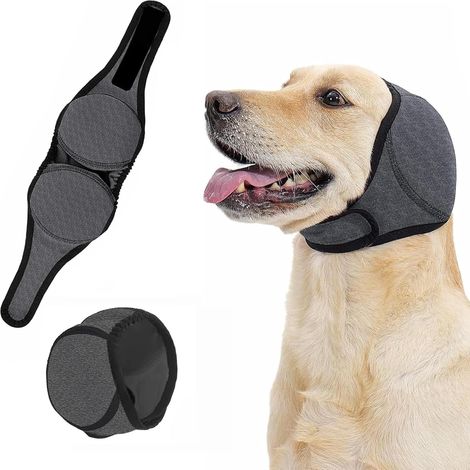 Protège-oreilles pour chien (M), imperméables et chauds pour le toilettage, le bain, la natation, réglable, apaisant et réduction du bruit, pour chiens (1/5)