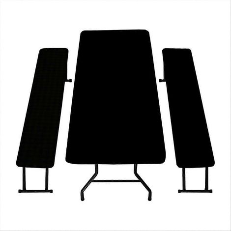 Nappe de pique-nique avec housses de bancs, nappes élastiques imperméables pour tables rectangulaires, idéales pour le camping, les caravanes et les activités de plein air. (1/5)