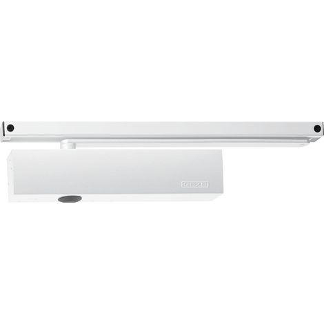Geze TS 5000 Türschließer Softclose für Türen bis 1400mm + Gleitscheine mit Feststellung, weiß