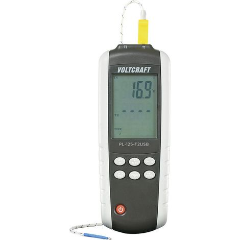 VOLTCRAFT PL-125-T2 Temperatur-Messgerät -200 - +1372 °C Fühler-Typ K, J