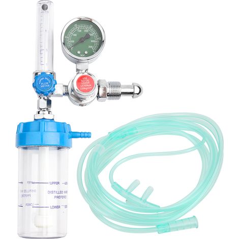 Inhalateur d'oxygène en alliage de zinc chromé, réducteur de pression avec filetage mâle G5/8in (1/5)