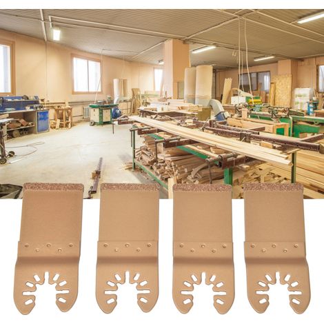4 Lames de Scie Oscillante Carbure Universelles pour Bois et Plastique, Découpe et Ouverture de Trous