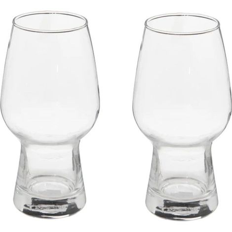 Lot de 2 Verres à Bière "Design" 43cl Transparent