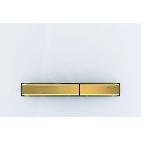 Geberit – Plaque de commande WC Sigma50 – 2 touches – Zinc moulé sous pression – Surface easy-to-clean – Dimensions 246 x 164 x 13 mm