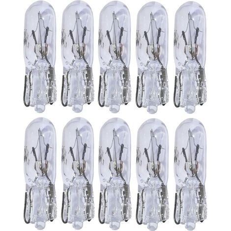 Paquete de 10 bombillas T5 de 12 V y 1,2 W – Luz suave para salpicadero – Fácil instalación – Compatible con luminarias T5 (1/4)