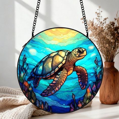 1 attrape-soleil vitrail perroquet, 9 cm, décoration fenêtre suspendue, motif animal coloré, cadeau femme (1/5)