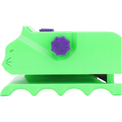 Taglierina per cartone da 3-5 cm, strumento portatile con larghezza regolabile per tiragraffi per gatti, colore verde.