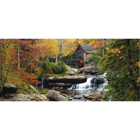Watermill waterfall, photo murale intissée, 202 x 90 cm, 1 part (1/3)