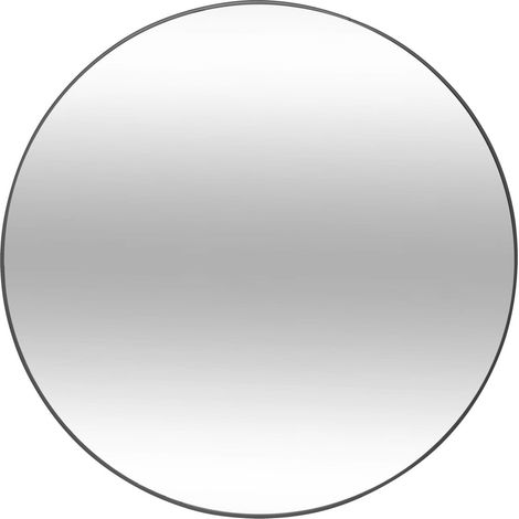 Atmosphera – Miroir mural en métal noir 76 cm – Design contemporain – Profondeur 1,5 cm – Pour décoration intérieure moderne