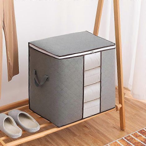 Große Aufbewahrungstaschen, Kleiderboxen mit robusten Griffen, stabilen Reißverschlüssen und dickem Stoff für Kleidung, Decken und Bettdecken, faltbar (1/5)