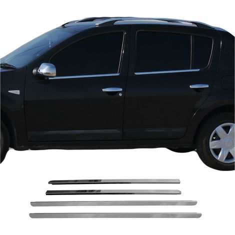 Garniture de Fenêtre pour Dacia Sandero HB 2008-2012 Acier Inox 4Pcs